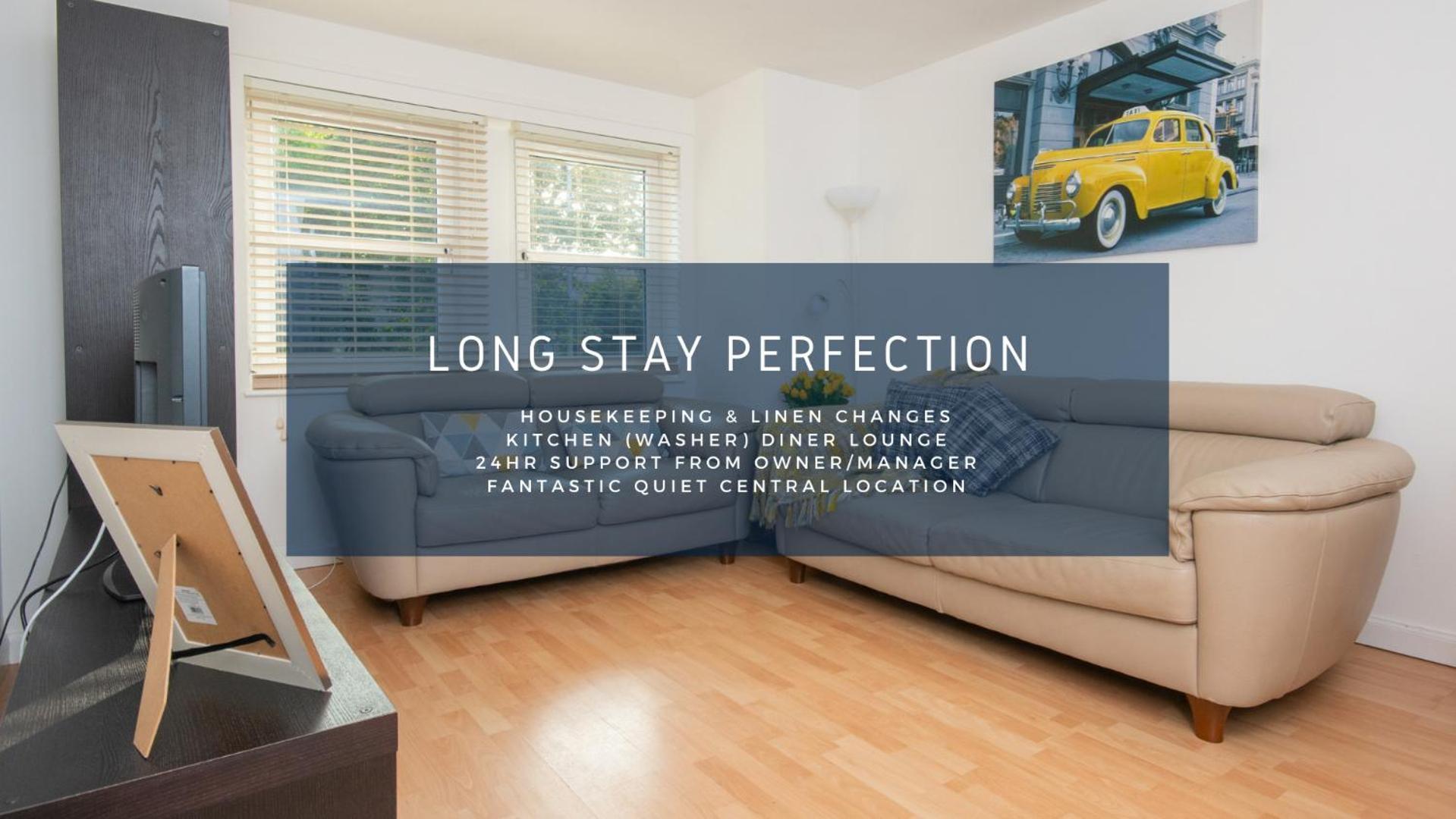 Dwellcome Home Ltd 2 Bedroom King & Double Central Apartment, Free Allocated Barrier Secured Parking Space At Rear Entrance & Fast Wifi, Ideal For Long Term Contractor, Corporate, Etc Stays, Regular Housekeeping Option - See Our Site For Assurance Aberdeen Buitenkant foto